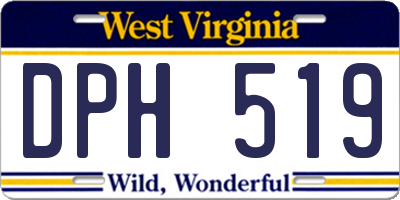 WV license plate DPH519