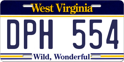 WV license plate DPH554