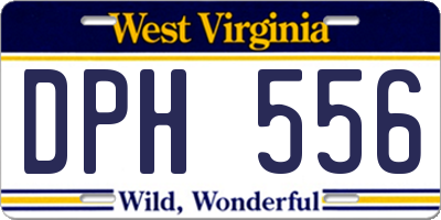WV license plate DPH556