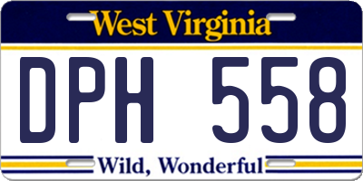 WV license plate DPH558