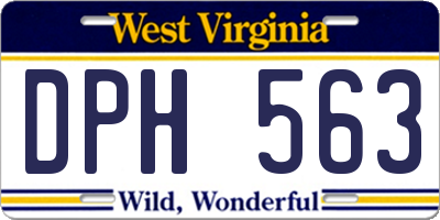 WV license plate DPH563