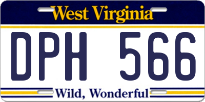 WV license plate DPH566
