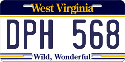 WV license plate DPH568