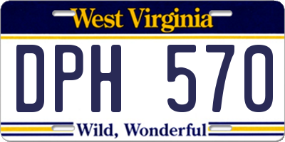 WV license plate DPH570