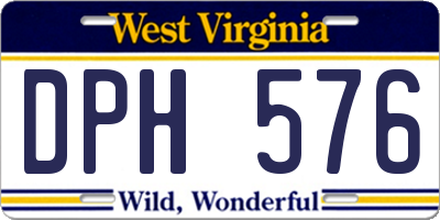 WV license plate DPH576