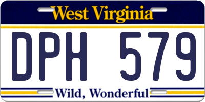 WV license plate DPH579