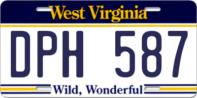 WV license plate DPH587