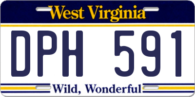 WV license plate DPH591