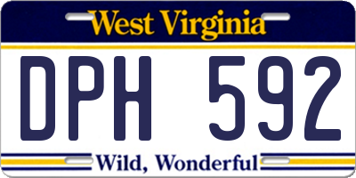 WV license plate DPH592