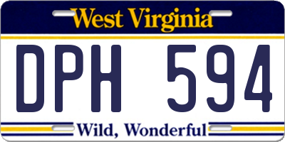 WV license plate DPH594