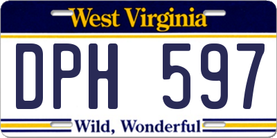 WV license plate DPH597