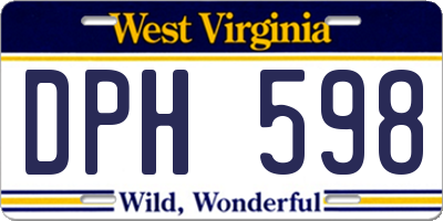 WV license plate DPH598