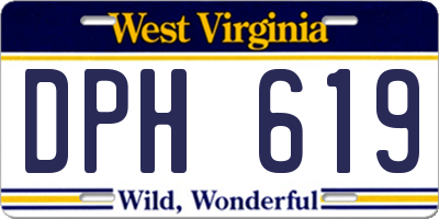 WV license plate DPH619