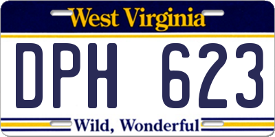WV license plate DPH623