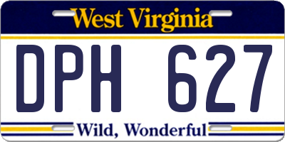 WV license plate DPH627