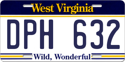 WV license plate DPH632