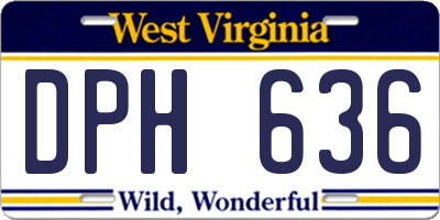 WV license plate DPH636
