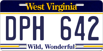WV license plate DPH642