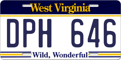 WV license plate DPH646