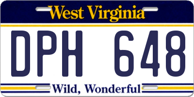 WV license plate DPH648