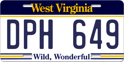 WV license plate DPH649