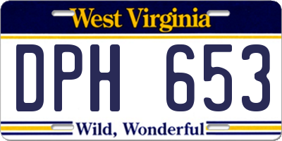 WV license plate DPH653