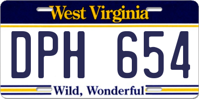 WV license plate DPH654