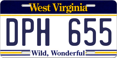 WV license plate DPH655