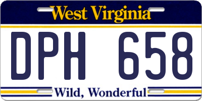 WV license plate DPH658