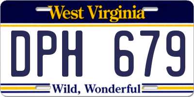 WV license plate DPH679