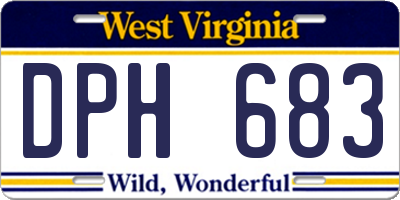 WV license plate DPH683