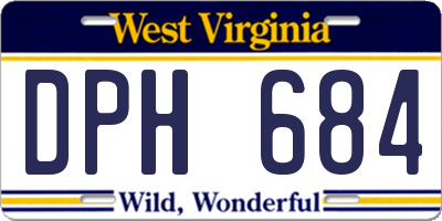 WV license plate DPH684