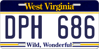 WV license plate DPH686