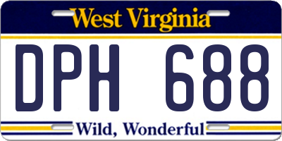 WV license plate DPH688