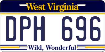 WV license plate DPH696