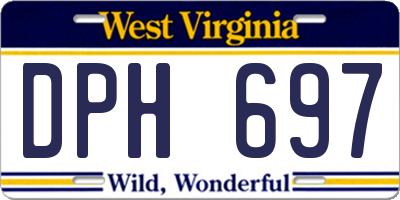 WV license plate DPH697