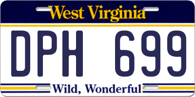 WV license plate DPH699