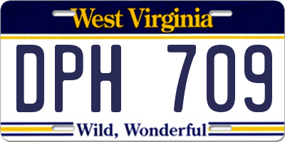 WV license plate DPH709