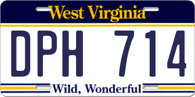 WV license plate DPH714