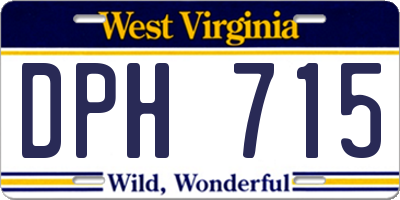 WV license plate DPH715
