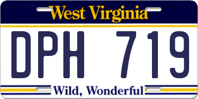 WV license plate DPH719