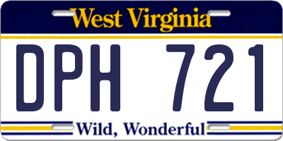 WV license plate DPH721