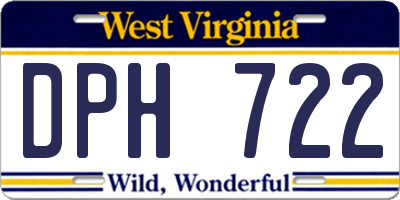 WV license plate DPH722