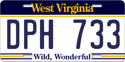 WV license plate DPH733