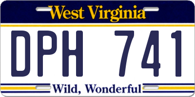 WV license plate DPH741