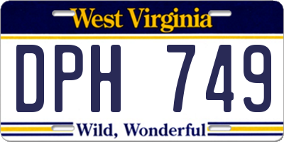 WV license plate DPH749