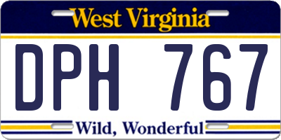 WV license plate DPH767