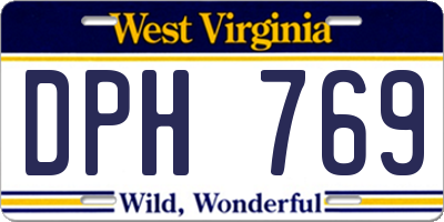WV license plate DPH769