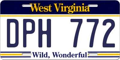 WV license plate DPH772