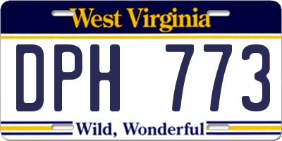 WV license plate DPH773